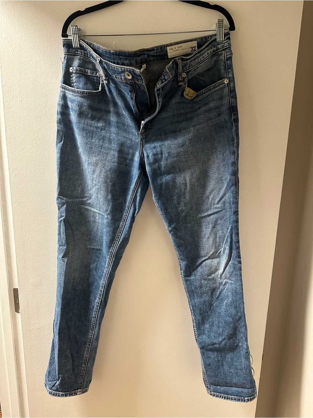 Rag & Bone Blue Women's Slim Straight Jeans